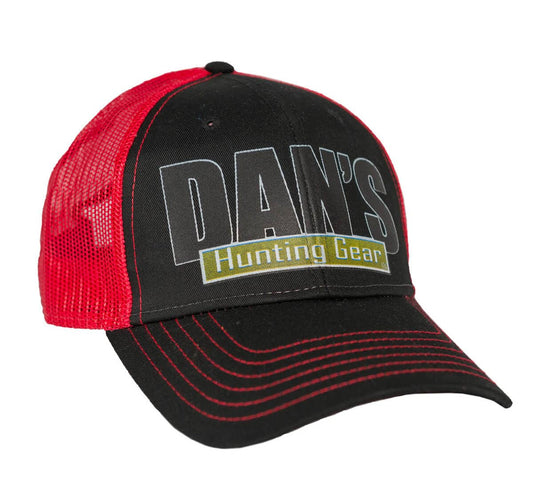 DAN'S RED MESH LOGO CAP