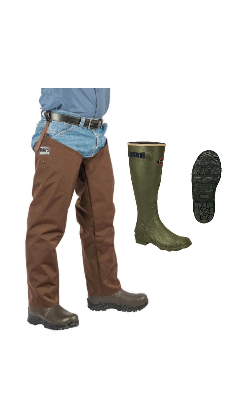 BRUSH BUSTER FROGLEGS CORDURA WITH LACROSSE GRANGE BOOT NON-INSULATED
